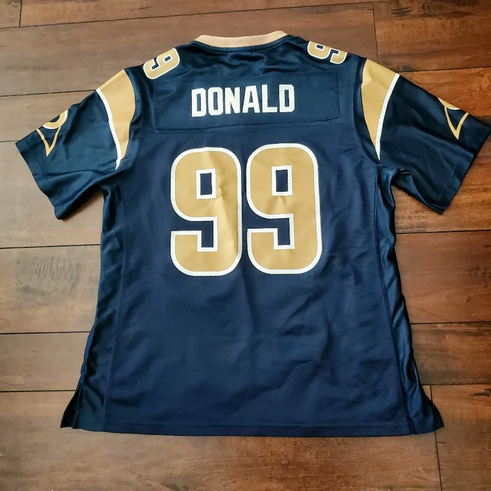 Los Angeles Rams Navy and Gold Jersey DONALD 99 MEDIUM - Picture 5 of 11